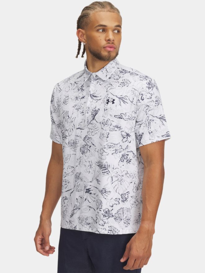 Under Armour Playoff 3.0 Pr. Hawaii Halbarm Polo weiß