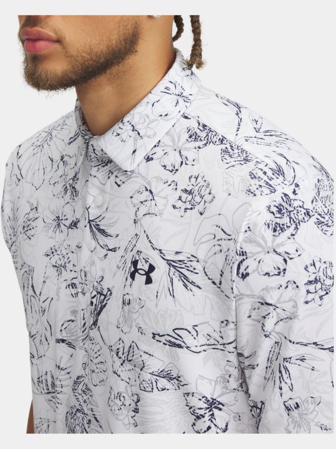 Under Armour Playoff 3.0 Pr. Hawaii Halbarm Polo weiß