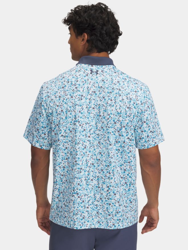 Under Armour Matchplay Pr. M Floral Halbarm Polo hellgrau