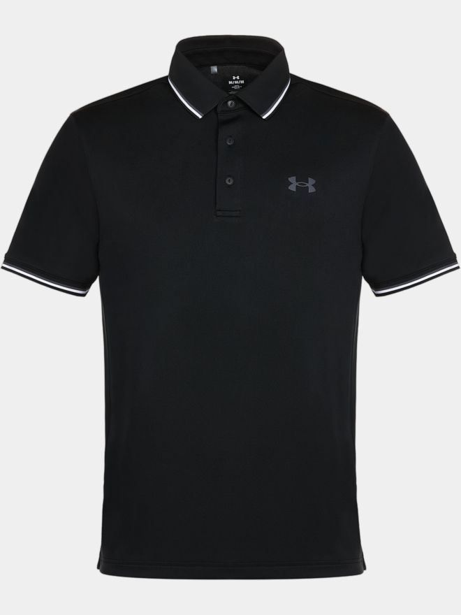 Under Armour Playoff 3.0 Rib Halbarm Polo schwarz