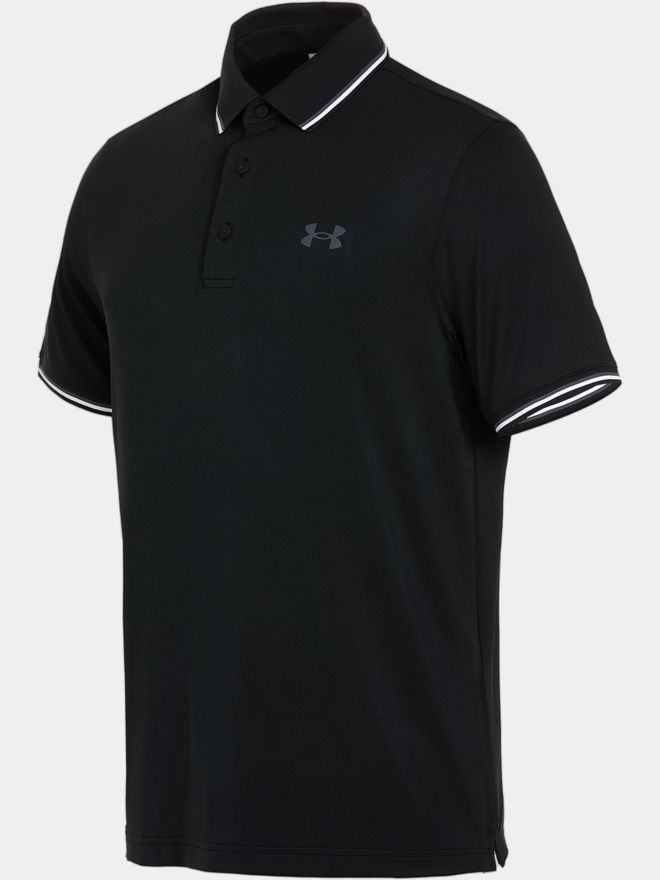 Under Armour Playoff 3.0 Rib Halbarm Polo schwarz