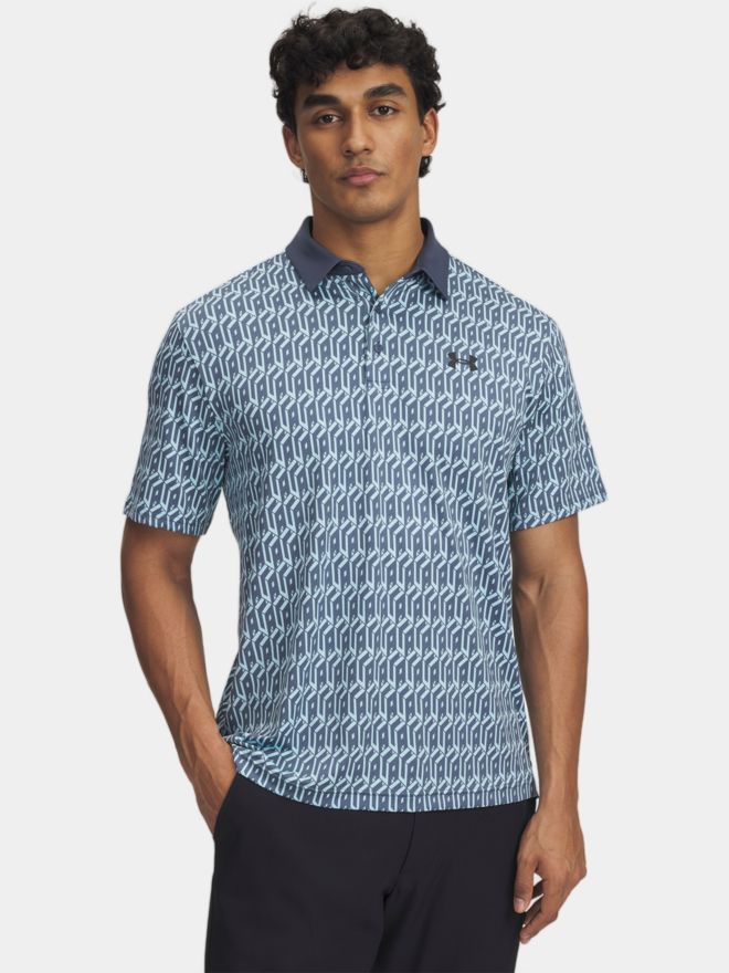 Under Armour Playoff 3.0 Pr. UA Club Cube Halbarm Polo hellblau