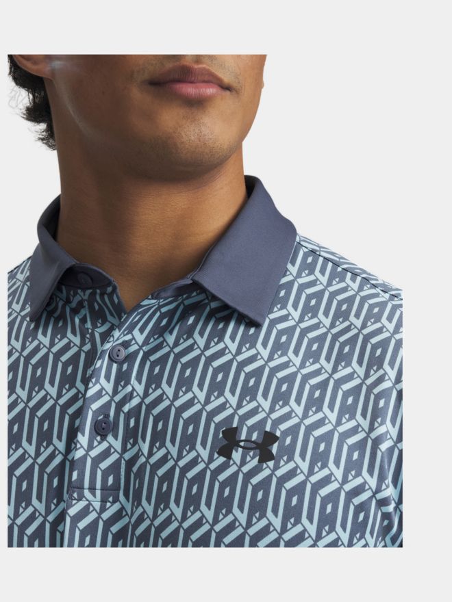 Under Armour Playoff 3.0 Pr. UA Club Cube Halbarm Polo hellblau