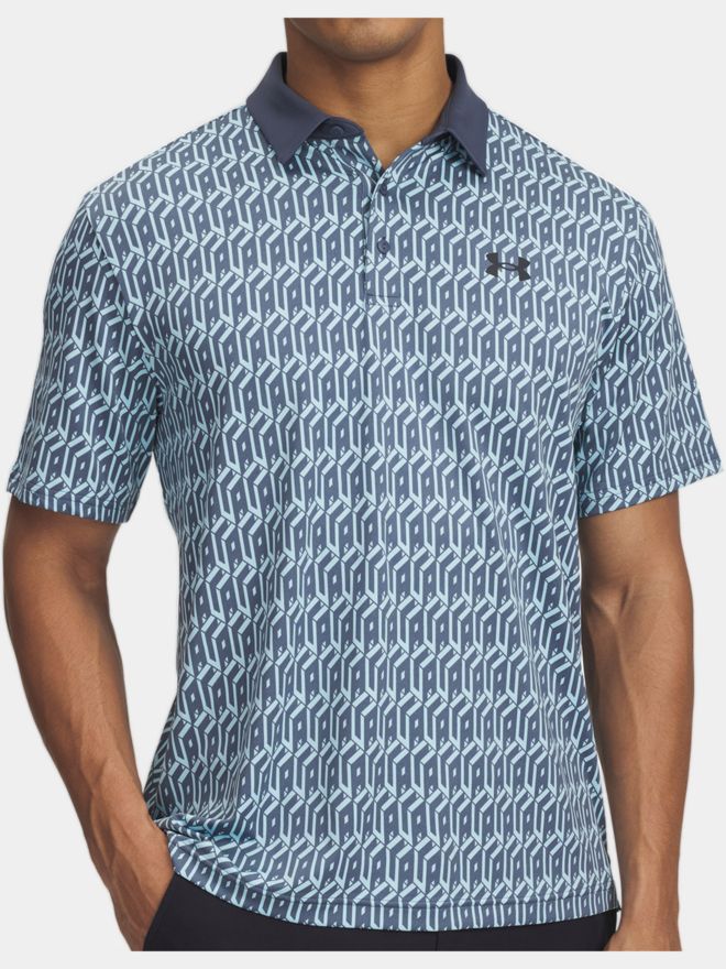Under Armour Playoff 3.0 Pr. UA Club Cube Halbarm Polo hellblau