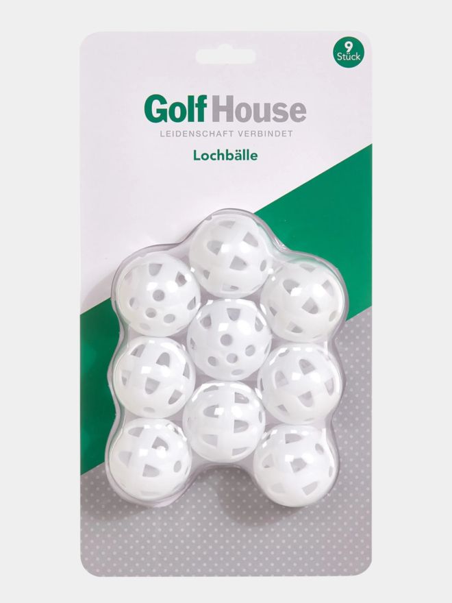 Golf House Lochbälle weiß