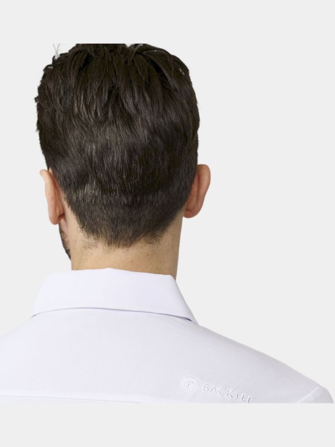 Backtee Performance long sleeve polo white