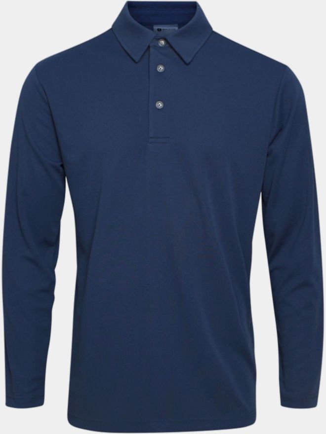 Backtee Performance Langarm Polo navy