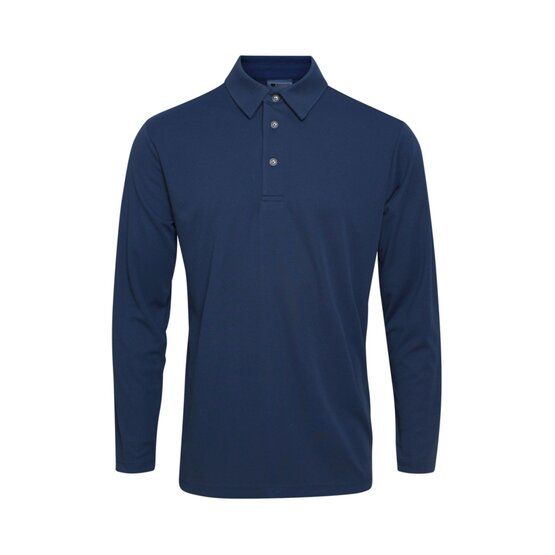 Backtee Performance Langarm Polo navy