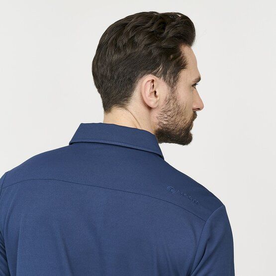 Backtee  Performance long sleeve polo navy