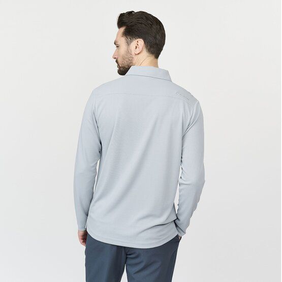 Backtee  Performance long sleeve polo gray