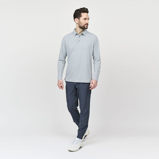 Backtee  Performance long sleeve polo gray