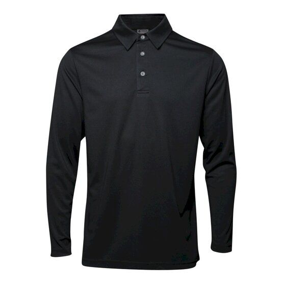 Backtee  Performance long sleeve polo black