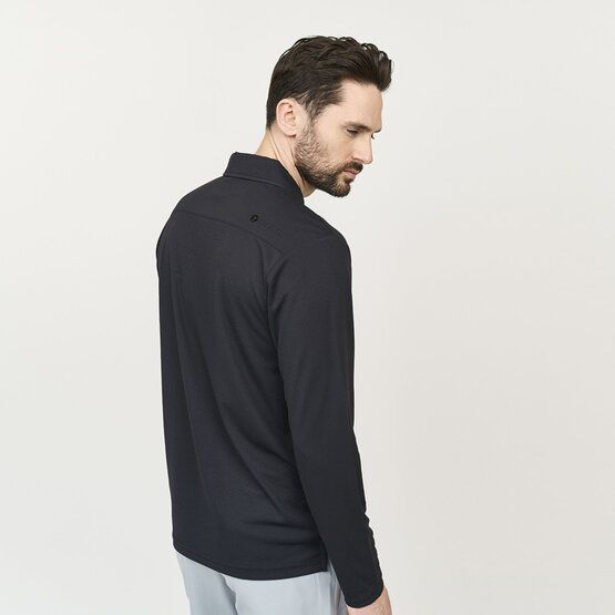 Backtee  Performance long sleeve polo black