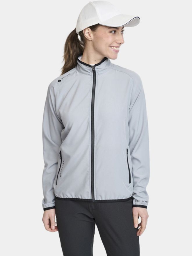 Backtee Ladies 80G Packable Shield Windstopp Jacket gray