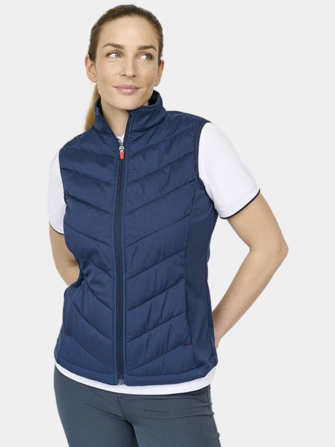 Backtee Ladies Hybrid Thermo Weste navy