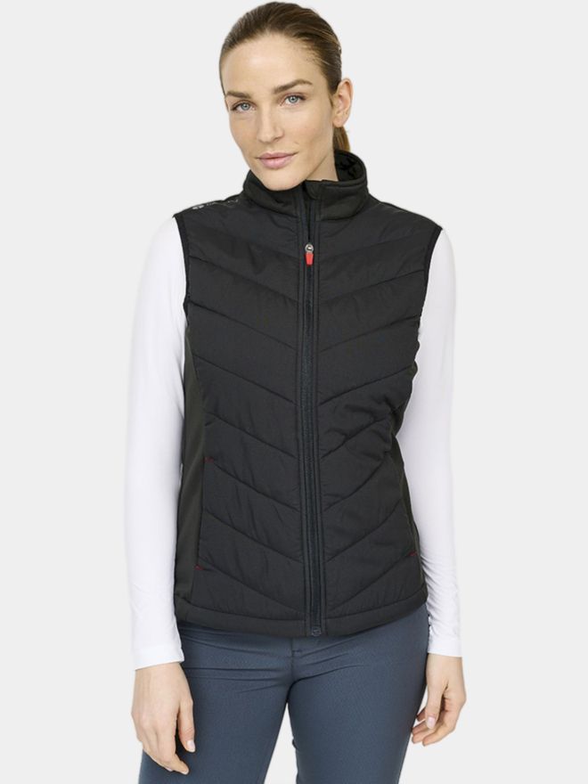 Backtee Ladies Hybrid Thermo Weste schwarz