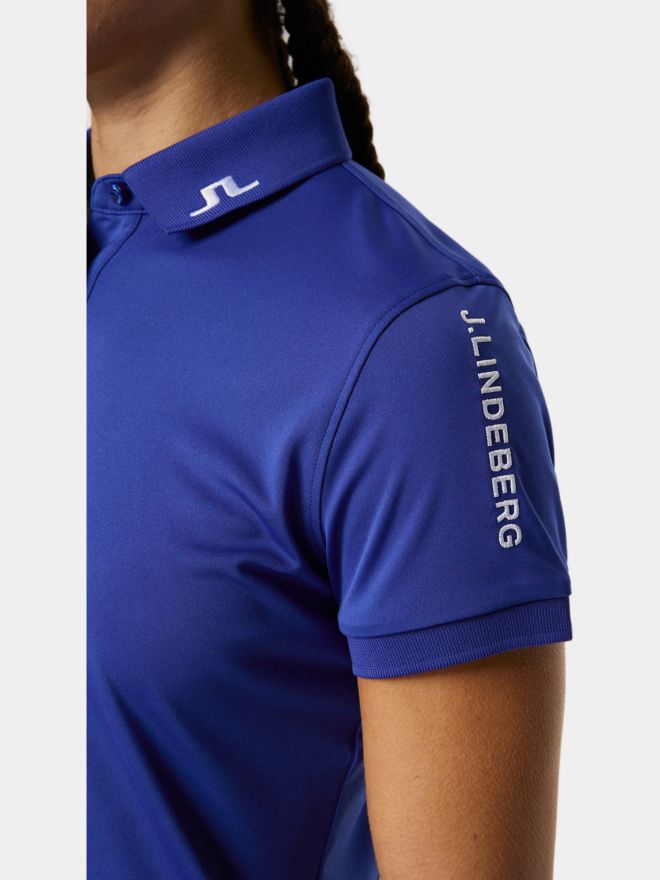 J.Lindeberg Tour Tech Halbarm Polo blau