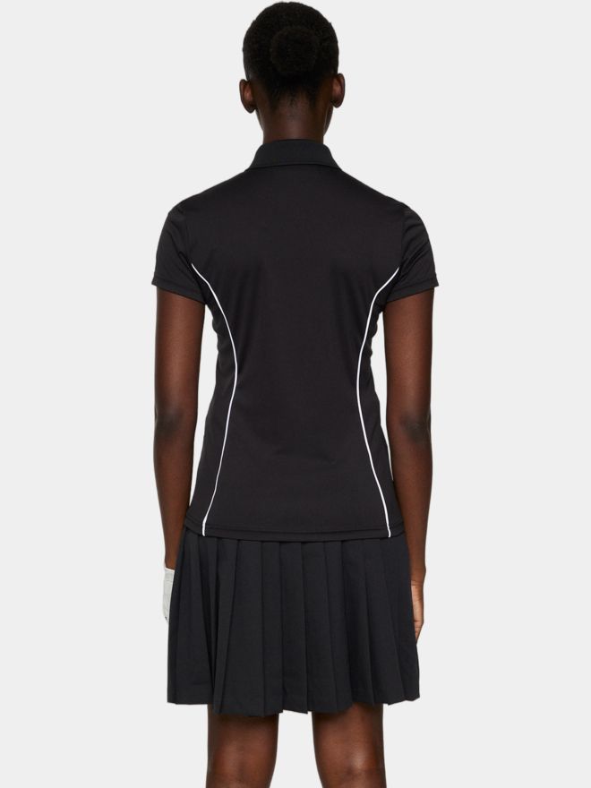 J.Lindeberg Leyla Halbarm Polo schwarz