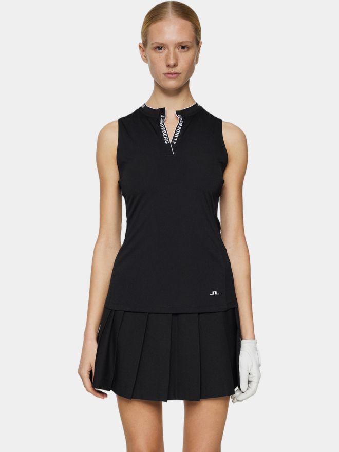 J.Lindeberg Leya Sleeveless Top ohne Arm Polo schwarz