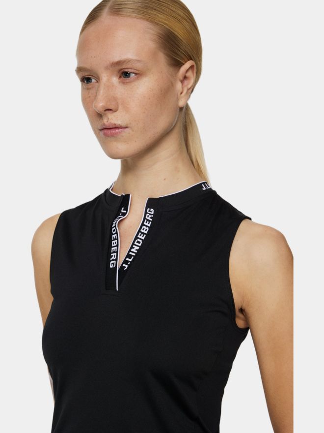 J.Lindeberg Leya Sleeveless Top ohne Arm Polo schwarz
