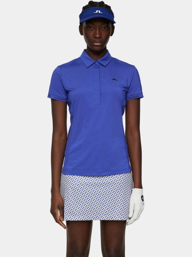 J.Lindeberg Becca Halbarm Polo blau