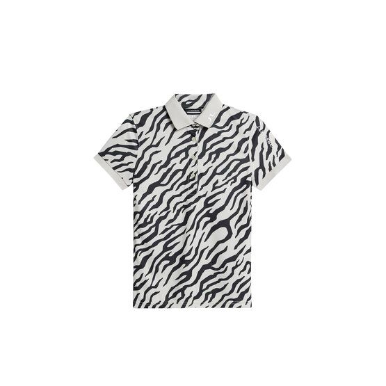 J.Lindeberg  Tour Tech Print Half Sleeve Polo black