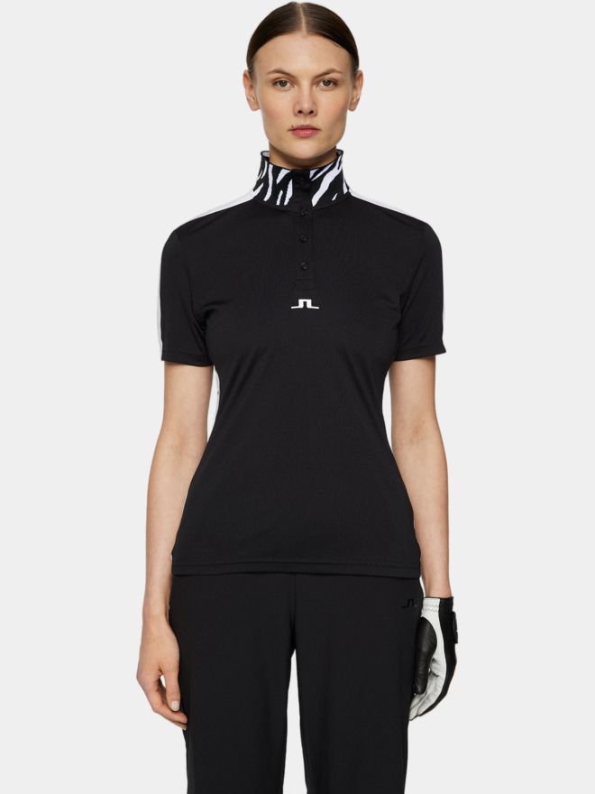 J.Lindeberg Pip Halbarm Polo schwarz