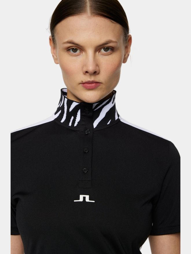 J.Lindeberg Pip Halbarm Polo schwarz