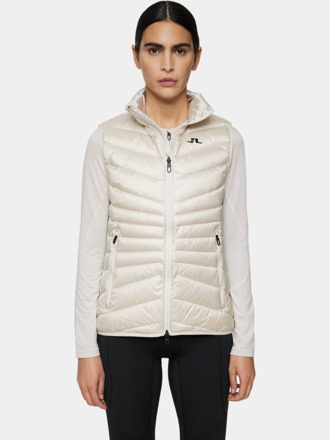 J.Lindeberg Lara Light Down Daunen Weste sand