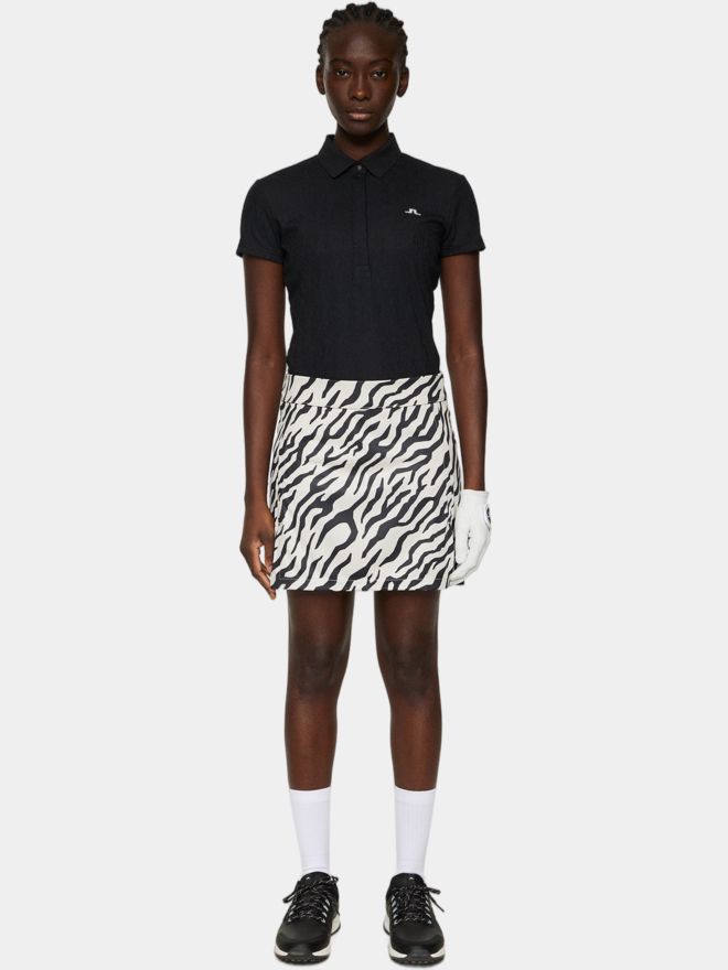 J.Lindeberg Amelie Mid Print Skirt kurz Skort schwarz
