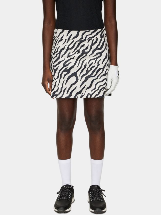 J.Lindeberg Amelie Mid Print Skirt kurz Skort schwarz