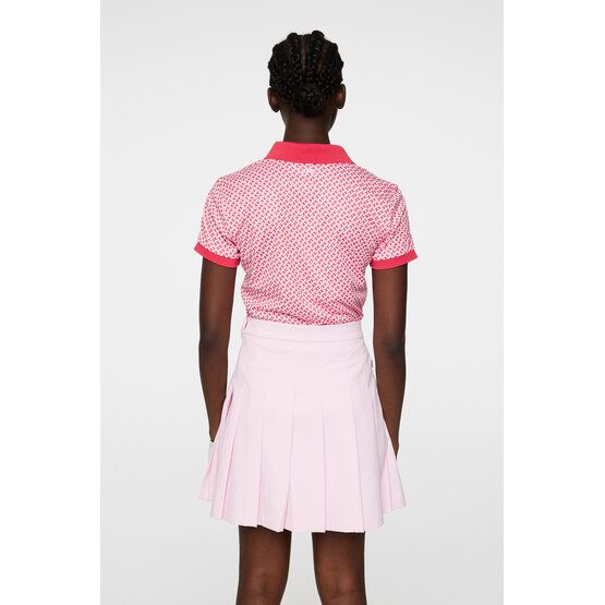 J.Lindeberg  Tour Tech Print Half Sleeve Polo pink