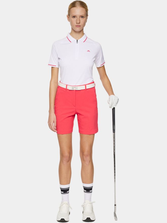 J.Lindeberg Lee Halbarm Polo weiß