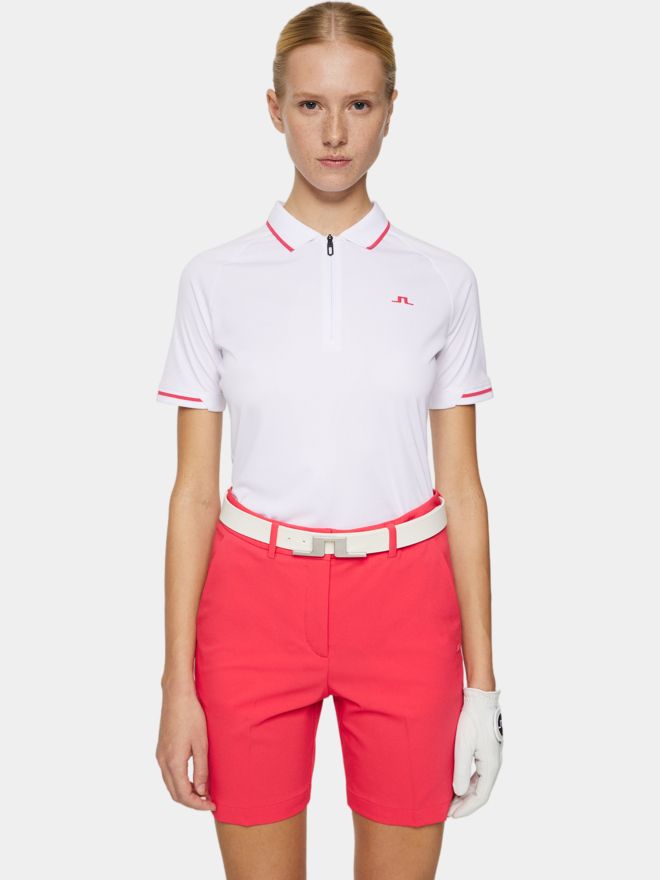 J.Lindeberg Lee Halbarm Polo weiß