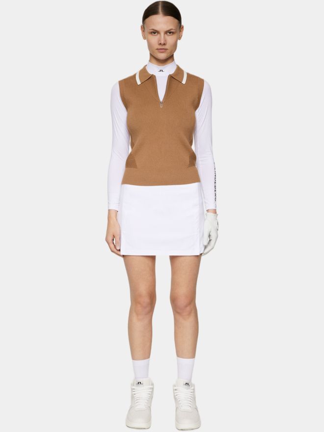 J.Lindeberg Ramona Knitted ohne Arm Polo camel