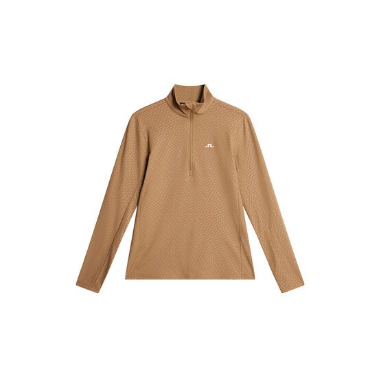 J.Lindeberg  Lauryn Quarter Zip Stretch Midlayer velbloud