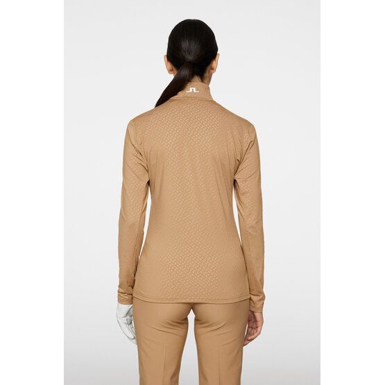 J.Lindeberg  Lauryn Quarter Zip Stretch Midlayer velbloud