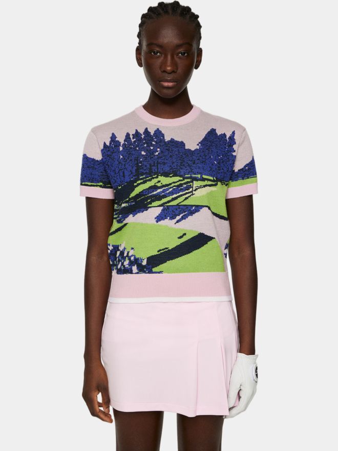 J.Lindeberg Nico Knitted Top Pullover Strick rosa