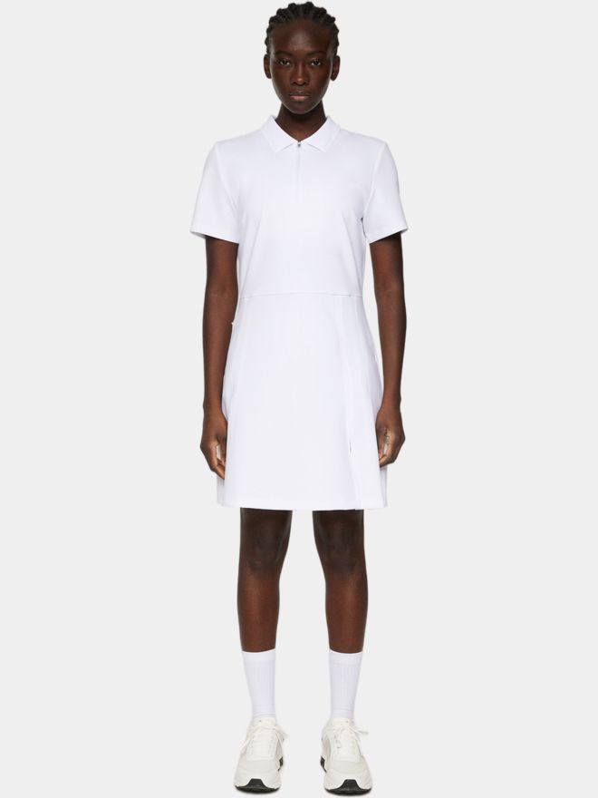 J.Lindeberg Kanai Dress Halbarm Kleid weiß