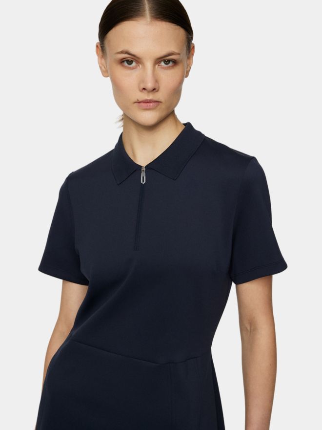 J.Lindeberg Kanai Dress Halbarm Kleid navy