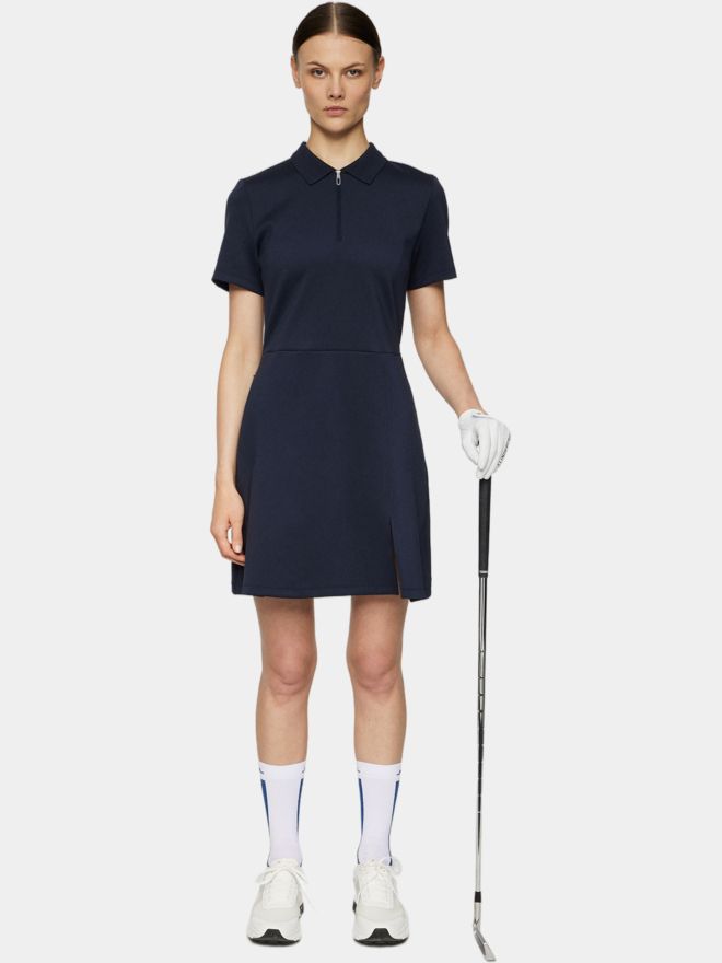 J.Lindeberg Kanai Dress Halbarm Kleid navy