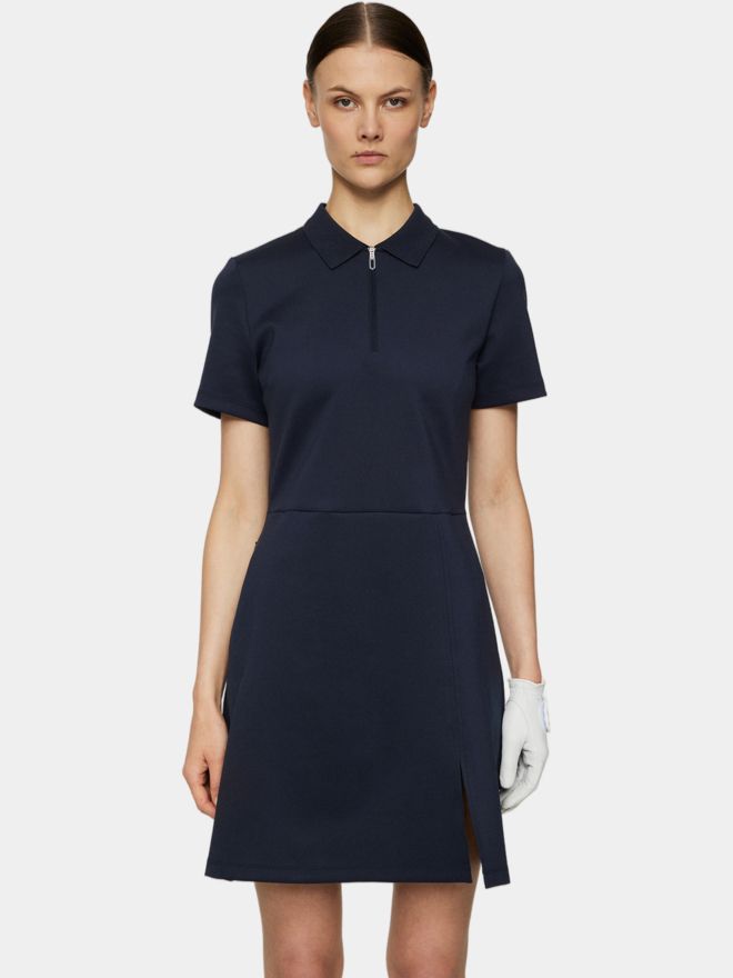 J.Lindeberg Kanai Dress Halbarm Kleid navy