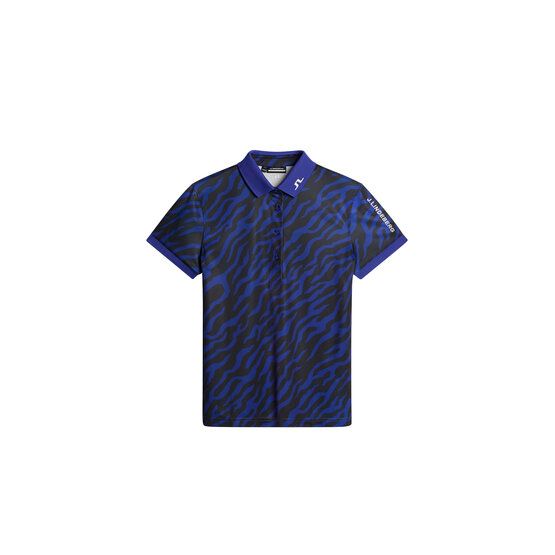 J.Lindeberg  Tour Tech Print Half Sleeve Polo blue