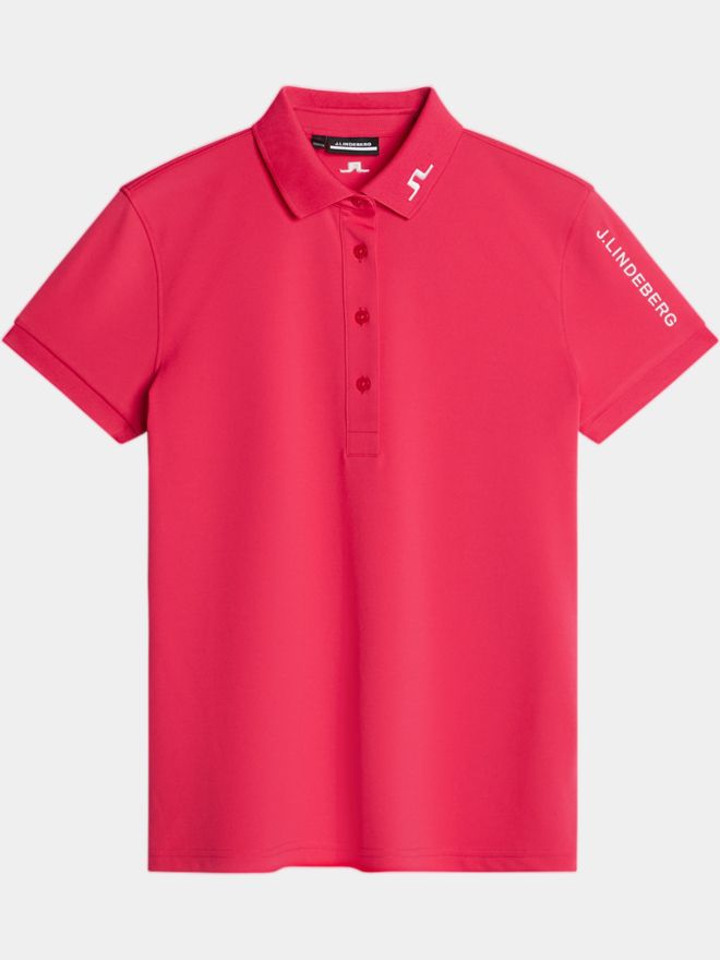 J.Lindeberg Tour Tech Halbarm Polo pink
