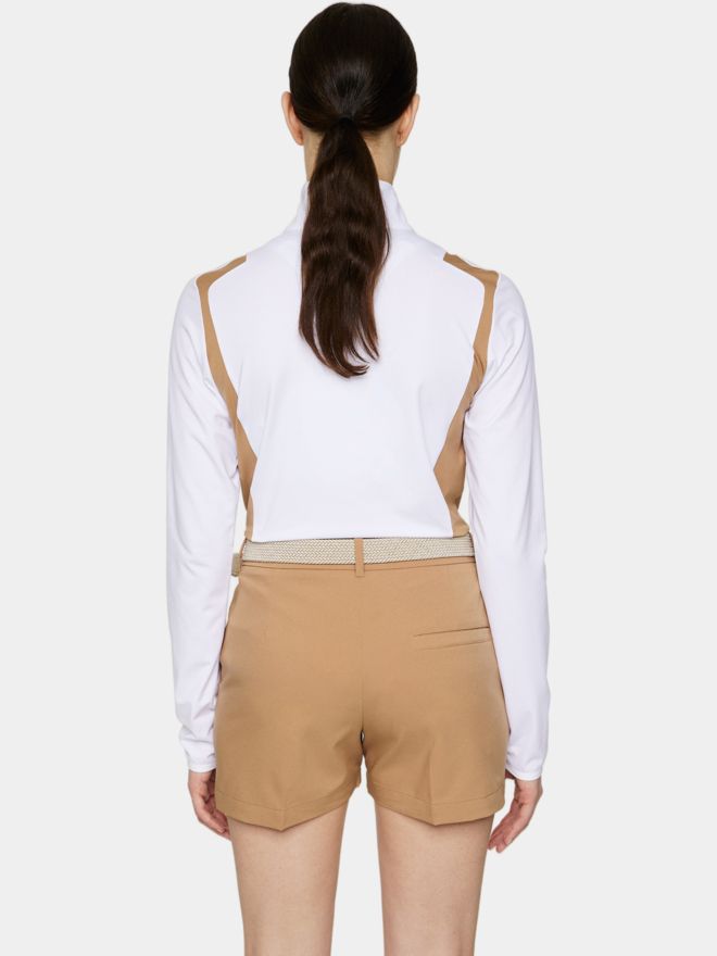 J.Lindeberg Mae Quarter Zip Stretch Midlayer weiß