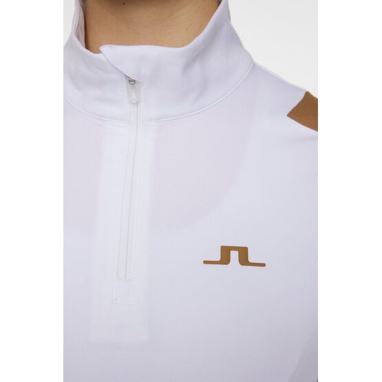 J.Lindeberg  Mae Quarter Zip Stretch Midlayer bílá