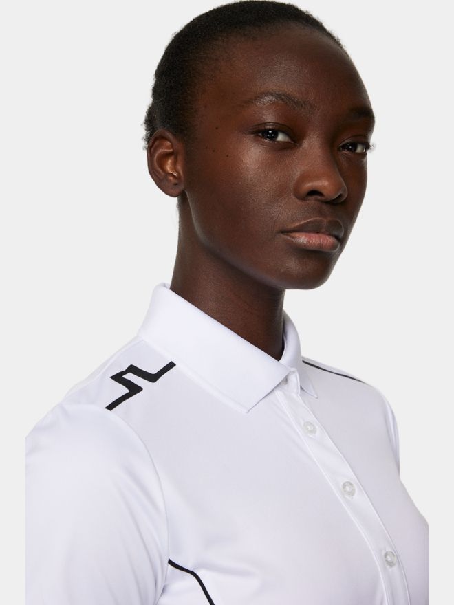 J.Lindeberg Leyla half-sleeved polo white