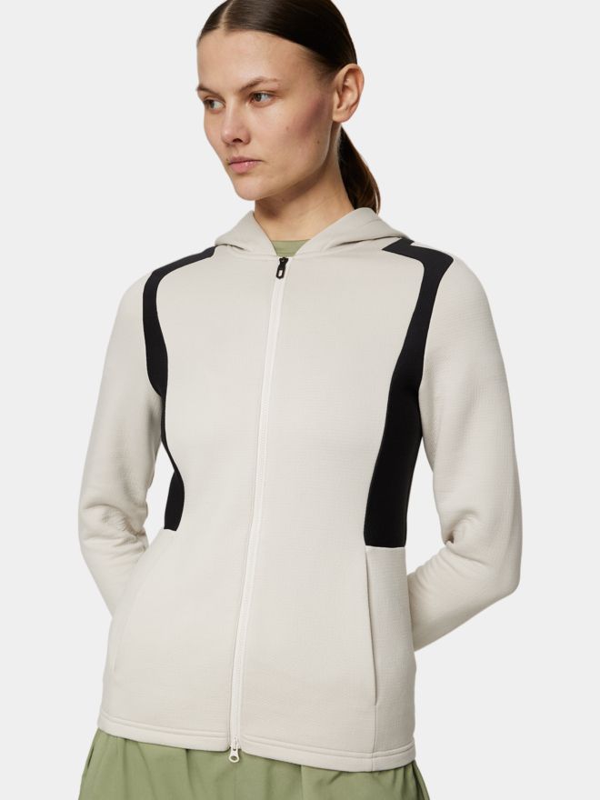 J.Lindeberg Ella Zip Hood Stretch Unterzieher sand