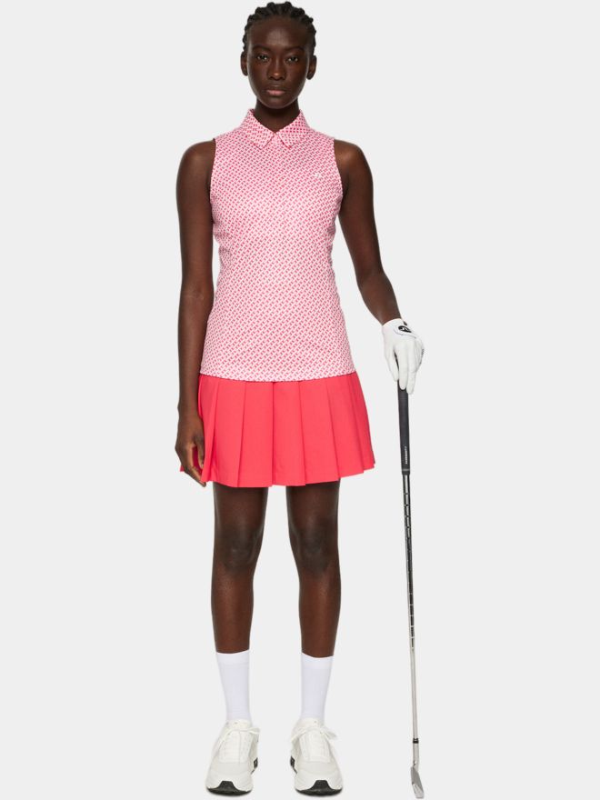 J.Lindeberg Dena Print Sleeveless Top ohne Arm Polo pink
