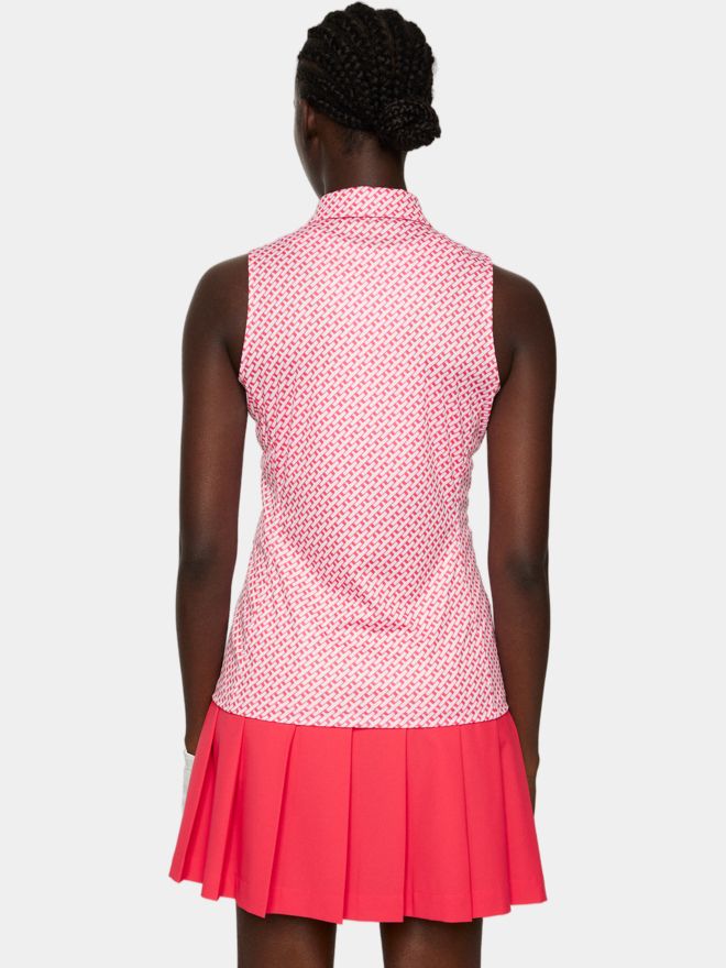 J.Lindeberg Dena Print Sleeveless Top ohne Arm Polo pink